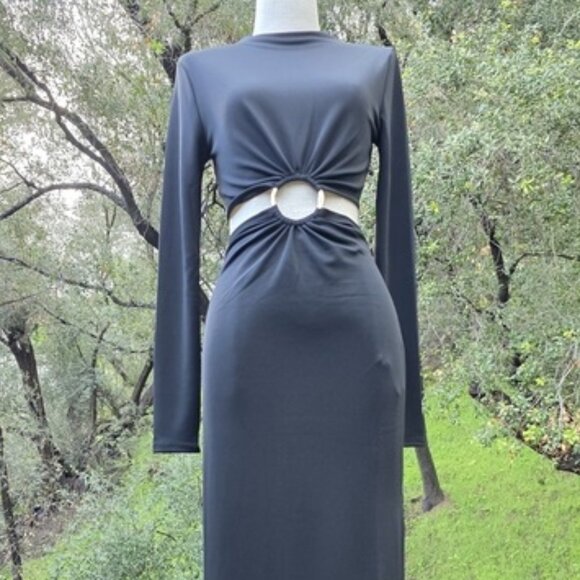NWT $148 CULT GAIA X GAP LIMITED EDITION COLAB CUTOUT DRESS IN BLACK SIZE S - Picture 4 of 9